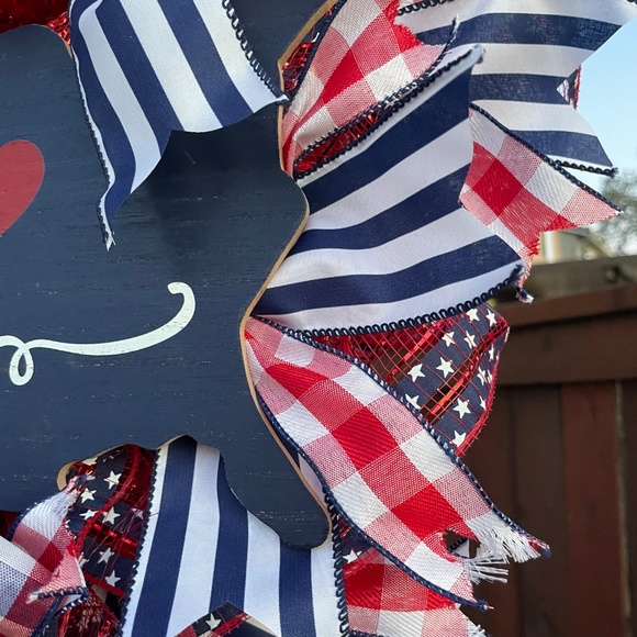 Custom Patriotic 4th of July Wreath - Picture 5 of 9
